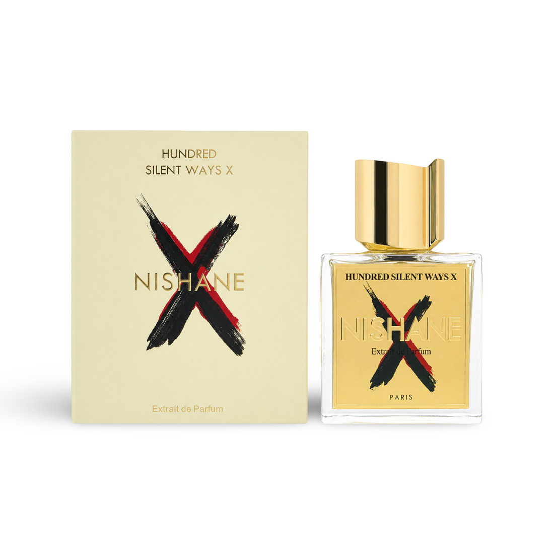 Nishane Hundred Silent Ways X Unisex Perfume Bottle & Packaging