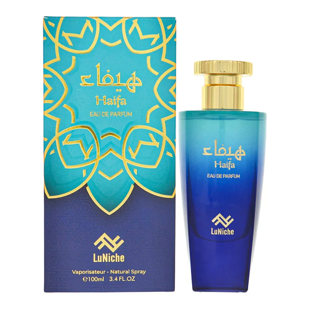Luniche Haifa Unisex Perfume Bottle & Packaging