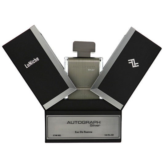 Luniche Autograph Silver Unisex Perfume Bottle & Packaging