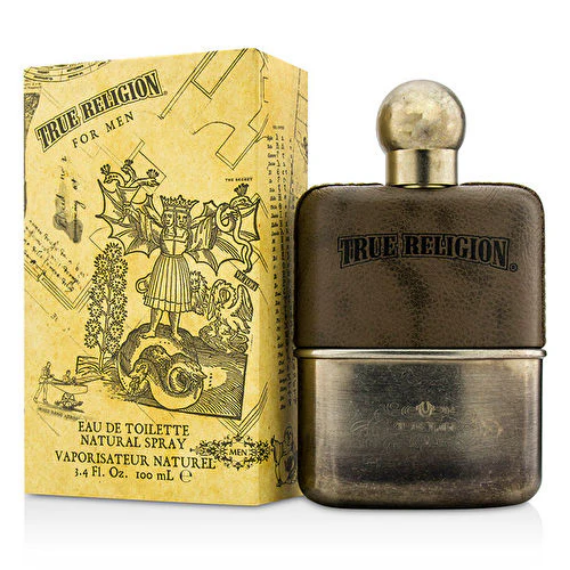 True Religion Men Perfume Bottle & Packaging