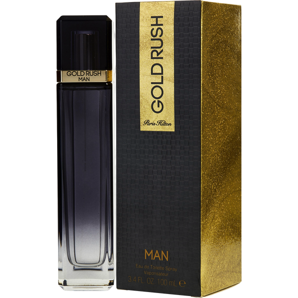 Paris Hilton Gold Rush Men Perfume Bottle & Packaging