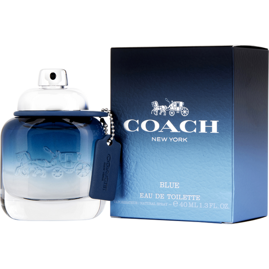 Coach New York Blue Men Perfume Bottle & Packaging