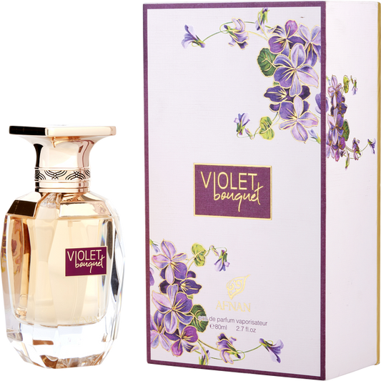 Afnan Violet Bouquet Women Perfume Bottle & Packaging