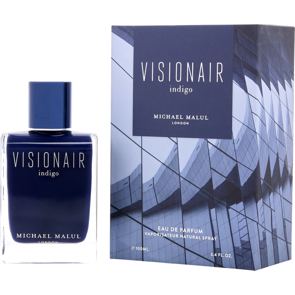 Michael Malul Visonair Indigo Unisex Perfume Bottle & Packaging