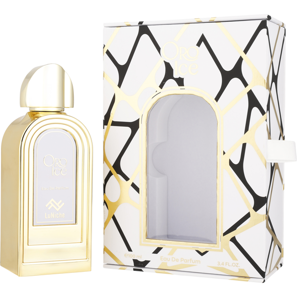 Luniche Oro Ice Unisex Perfume Bottle & Packaging