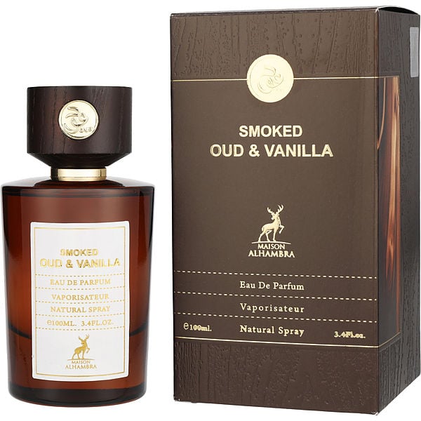 Maison Alhambra Smoked Oud Vanilla Men Perfume Bottle & Packaging