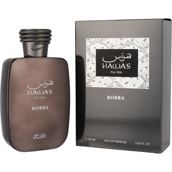 Rasasi Hawas Kobra Men Perfume Bottle & Packaging