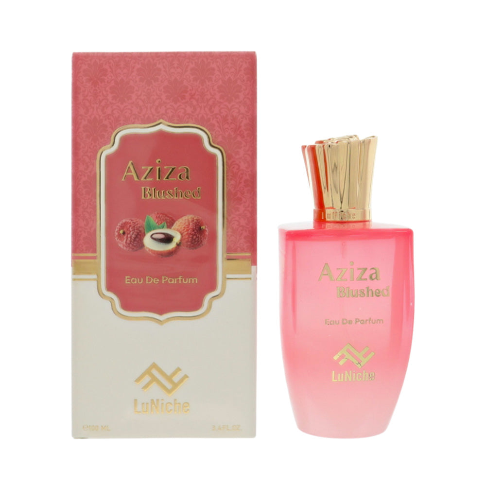 Luniche Aziza Blushed Unisex Perfume Bottle & Packaging