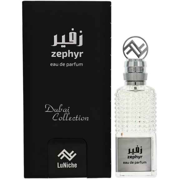 Luniche Dubai Collection Zephyr Unisex Perfume Bottle & Packaging