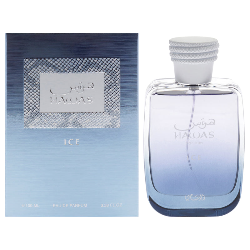 Rasasi Hawas Ice Men Perfume Bottle & Packaging