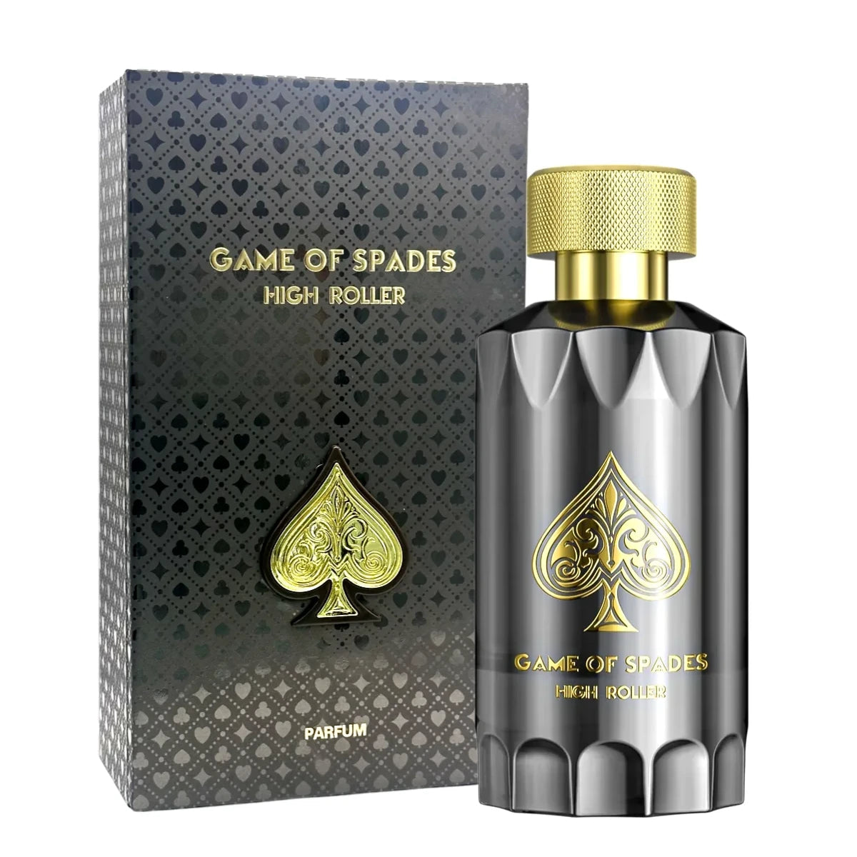 Game Of Spades High Roller Unisex Perfume Bottle & Packaging