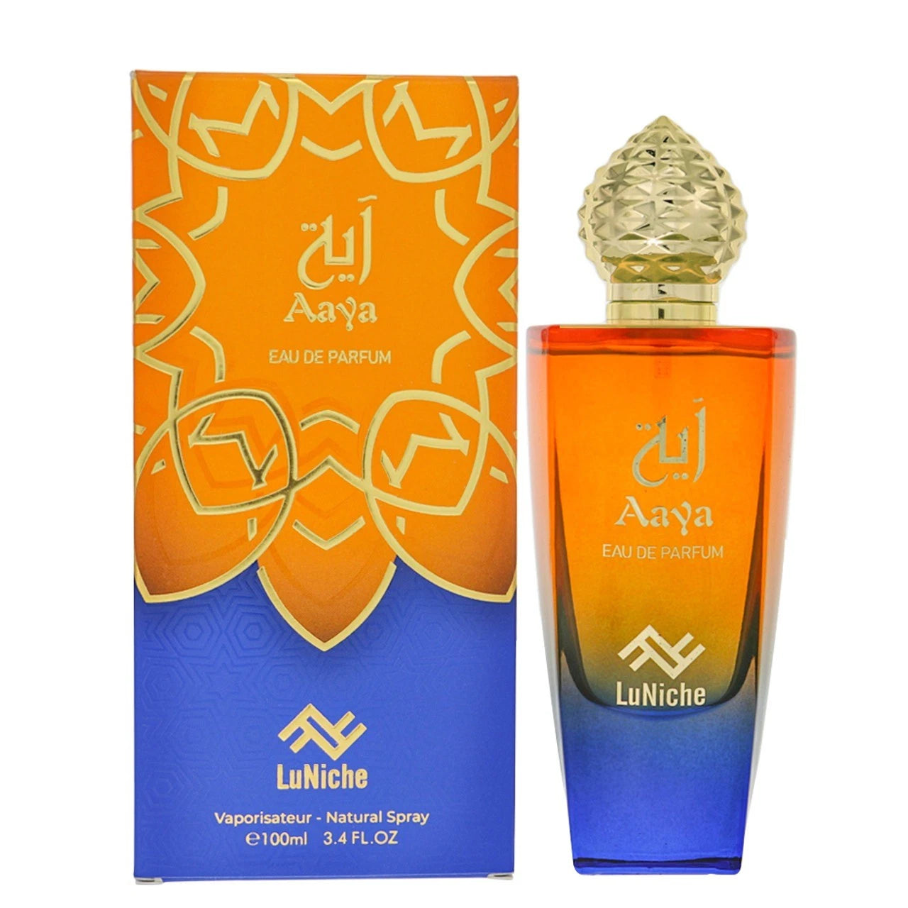 Luniche Aaya Unisex Perfume Bottle & Packaging