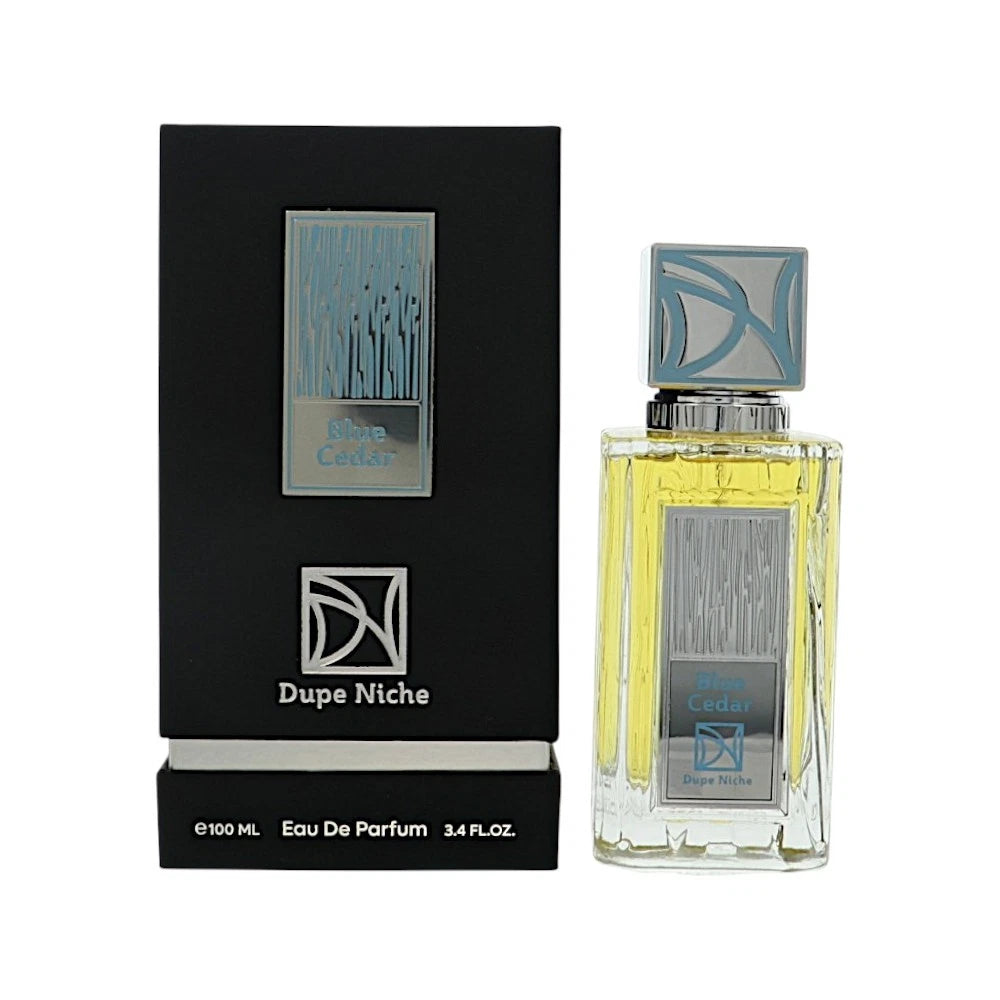 Dupe Niche Blue Cedar Smells Like Chanel Bleu Unisex Perfume Bottle & Packaging